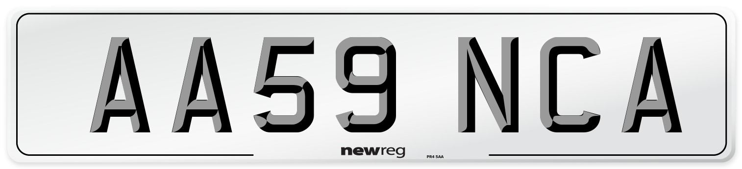 AA59 NCA Number Plate from New Reg